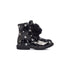 Anfibi neri effetto vernice con pompon Le scarpe di Alice, Scarpe Bambini, SKU k273000068, Immagine 0